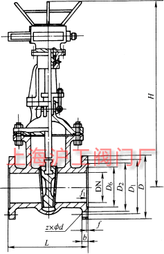 Z941W �� PN16~PN200 ���P�Шʽ�l�y��Ҫ���μ��Y(ji��)��(g��u)�ߴ�ʾ��D